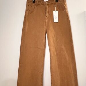 Risen Tan Wide-Leg Women’s plus size Jeans NWT